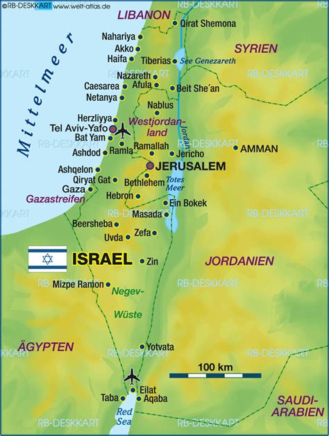 Landkarte Israel