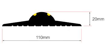 20mm High Garage Door Threshold Seal Kit 3 12m Length Flexible PVC