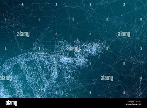 3d Rendering DNA With Emanative Lines Background Stock Photo Alamy