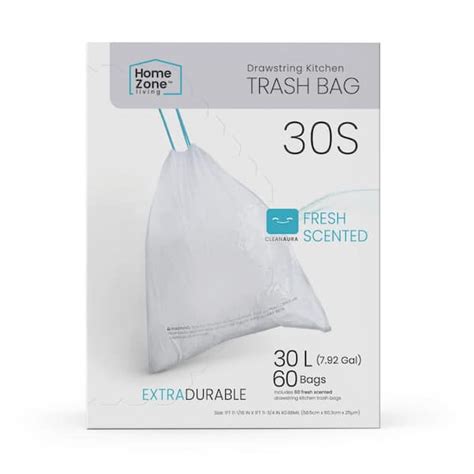 Home Zone Living Gal Count Code S Kitchen Trash Bags With