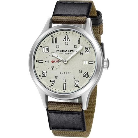 Montre Homme Militaires Cuir Nylon Montres Pour Hommes Imperméable Date