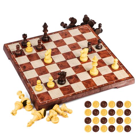 Buy Uneede Magnetic Chess Board Set Cm X Cm Wooden Color In