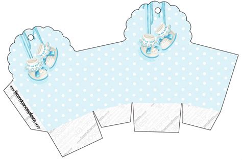 Zapatitos de Bebé Cajas para Imprimir Gratis Baby Shower Crafts Baby