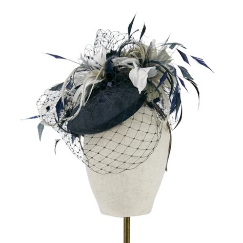 Black And White Crinoline Brim Headpiece Jenny Roberts Millinery