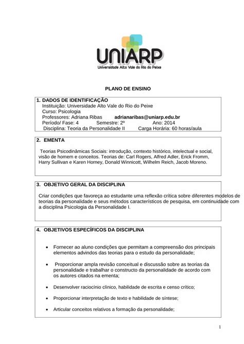 Pdf Plano De Ensino Dados De Identifica Oextranet Uniarp Edu Br