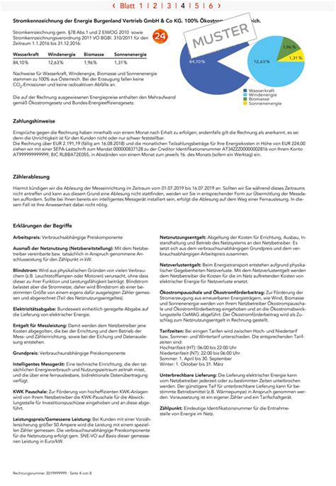 Energie Burgenland Rechnungserl Uterung Jahresrechnung W Rmelieferung