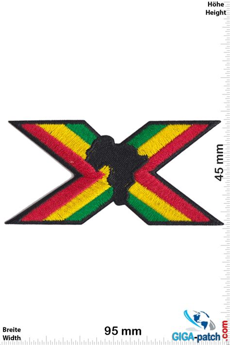 Jamaica - Flag Jamaica - Reggae- Patches -Back-patch" - Patch ...