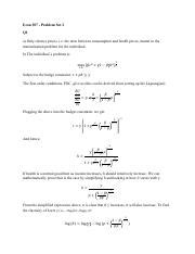 PS2 Solution Pdf Econ 307 Problem Set 2 Q1 A Only Relative Prices I