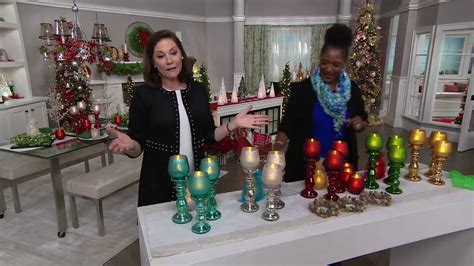 Set Of 3 Graduated Mini Mercury Glass Pedestals By Valerie On QVC YouTube