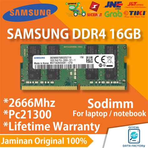 Jual RAM LAPTOP SAMSUNG DDR4 16GB 2666Mhz PC21300 SODIMM NOTEBOOK