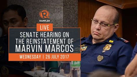 Live Senate Hearing On The Reinstatement Of Marvin Marcos