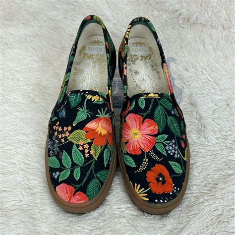 Keds X Rifle Paper Co Botanical Double Decker Slip O Gem