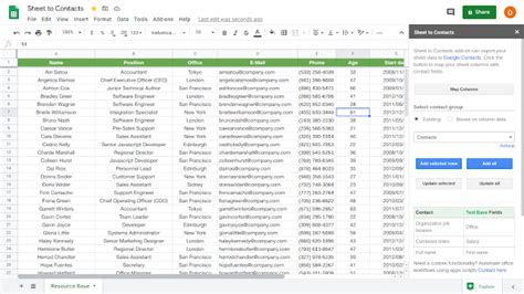 Sheet to Contacts - Google Workspace Marketplace
