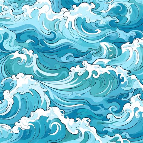 Premium AI Image | Cartoon Water Waves