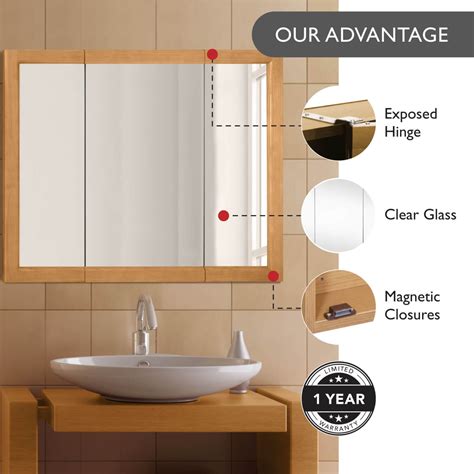 Richland 36 Inch Medicine Cabinet Nutmeg Oak Bath Todays Design House