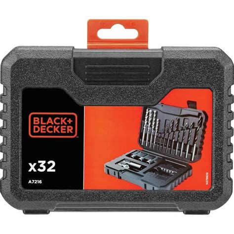 Black Decker A7216 XJ Coffret de Perçage vissage avec accessoires 32