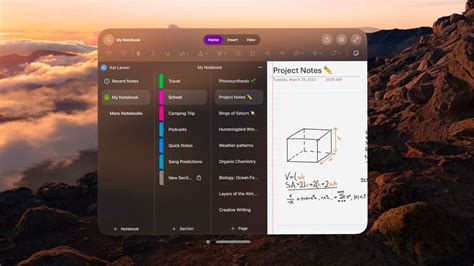 Microsoft OneNote è ufficialmente disponibile su Apple Vision Pro