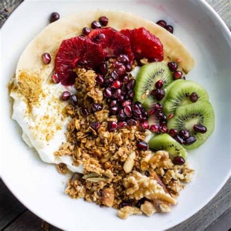 Yogurt With Granola Bowl The Kitchen Girl