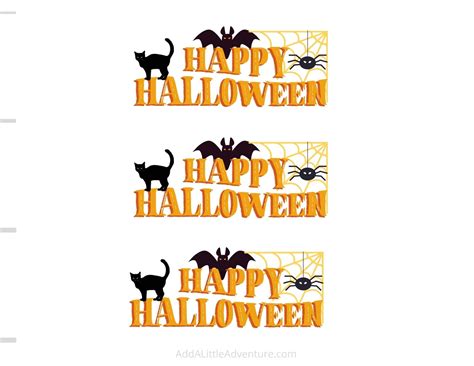 Halloween Water Bottle Labels Printable