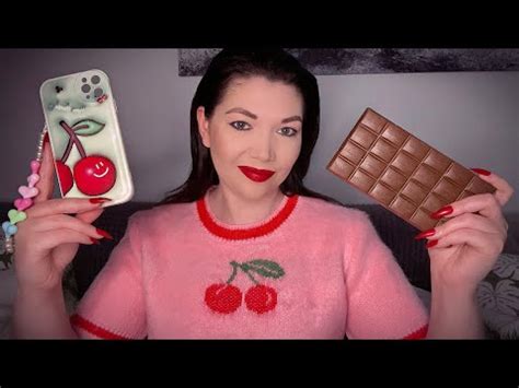 ASMR Cherry Or Chocolate Assorted Triggers Fabric Scratching