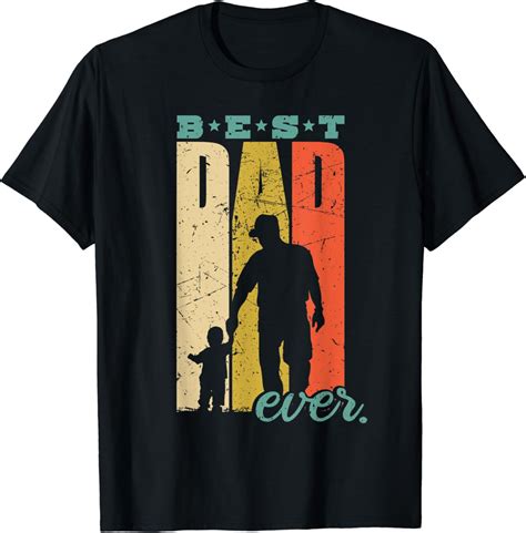 Amazon Mens Best Dad Ever Expectant Father Boy Retro Dad And Son T