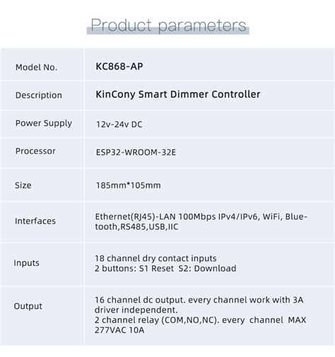 Kc Ap Esp Dc V Led Dimmer Smart Home Automation Kincony