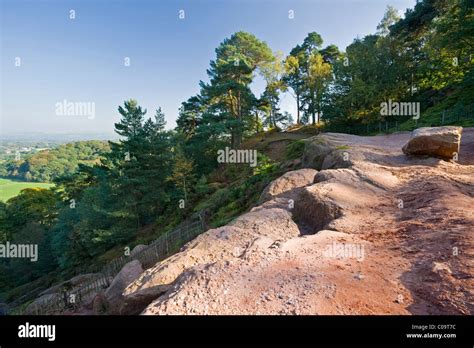 View From Stormy Point Alderley Edge Cheshire England Uk Stock