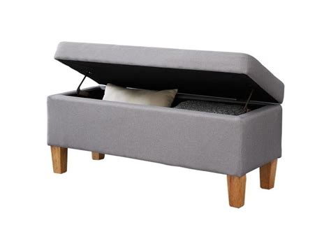 Banc De Lit Lille Coffre De Rangement Avec Assise Pouf Capitonn Bout