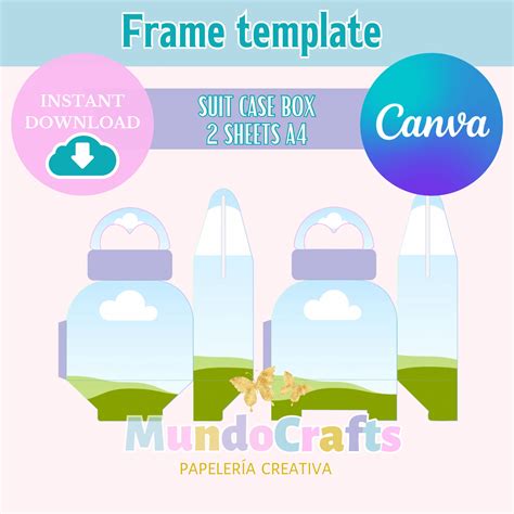 Plantilla De Caja Editable En Canva Marco De Caja Para Editar En Canva