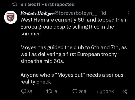 Sir Geoff Hurst on twitter : r/Hammers