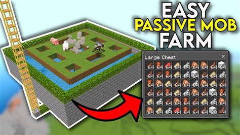 Best Easy Passive Mob Farm Minecraft Bedrock Youtube