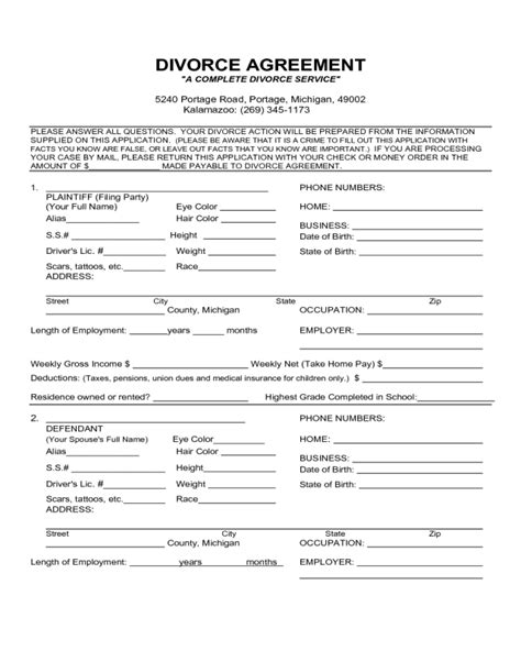 Michigan Divorce Forms Pdf Fill Out And Sign Printable Pdf Template Signnow Divorce Paperwork