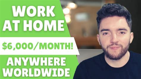 6000 Month Work From Home Anywhere In The World Online Jobs 2023 Youtube