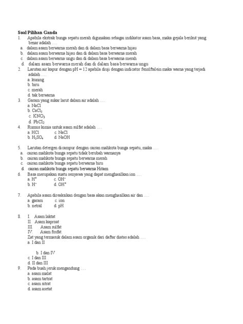 Catat Contoh Soal Larutan Penyangga Pilihan Ganda Terbaru Lihat Contoh Soal Terlengkap