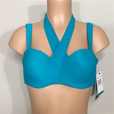 Coco Reef 5 Way Bra Sized Teal Bikini Top 36 38c Gem