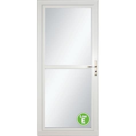 Larson Tradewinds Selection Low E 36 In X 81 In White Aluminum Storm Door Full View With