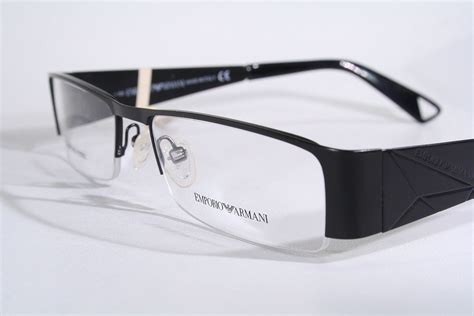 Emporio Armani Ea9410 New Semi Rimless Black Eyeglass Frames Mens