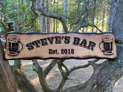 Personalized Bar And Grill Sign Custom Man Cave Rustic Etsy