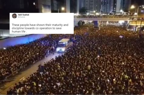 Video Of 2 Million Hong Kong Protesters Making Way For Ambulance Will Restore Your Faith In