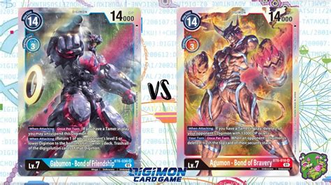 DIGIMON TCG Agumon Bond Of Bravery Red Vs Gabumon Bond Of