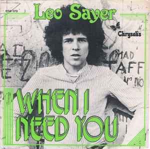 Leo Sayer When I Need You 1976 Vinyl Discogs