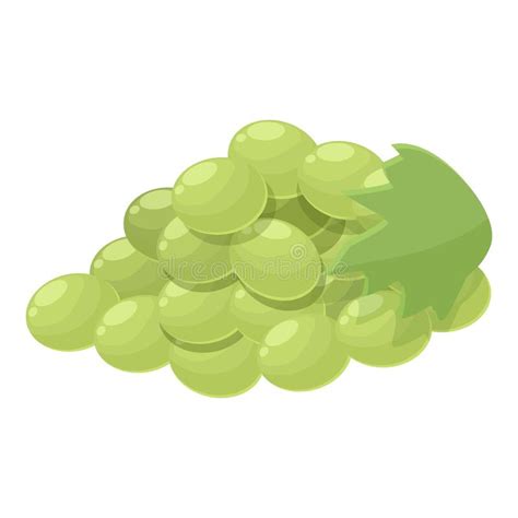 Vector De Dibujos Animados De Iconos De Uvas Blancas Alcohol De Vino