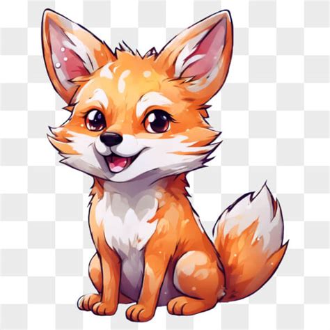 Download Cute Kawaii Fox Illustration Kawaii Online Creative Fabrica