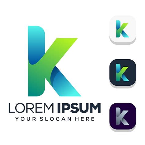 Diseño de logotipo letra k Vector Premium