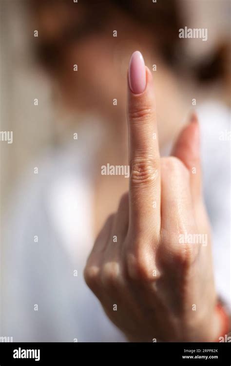 Blonde Emo Middle Finger