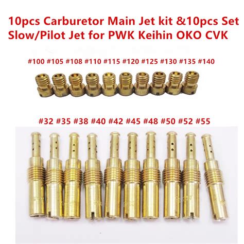 Pcs Carburetor Main Jet Kit For Pwk Keihin Oko Cvk