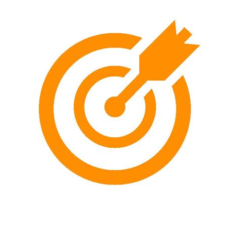 An Orange Arrow Hitting The Center Of A Target