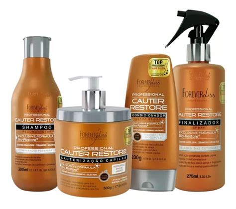 Kit Forever Liss 4 Produtos Cauter Restore Cauterização Parcelamento