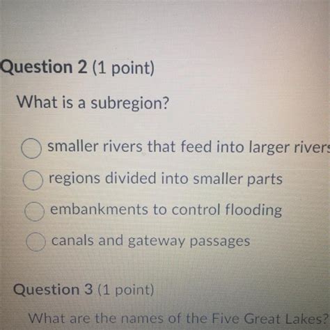 what is a subregion help fast! - brainly.com