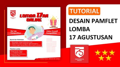 Tutorial Desain Pamflet Poster Lomba Hut Ri Online Youtube